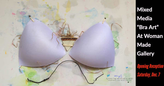 Mixed media brassiere artwork by Anne Nordhaus-Bike