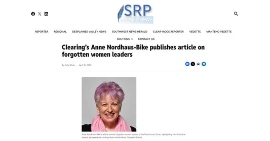 News story-interview with artist and writer Anne Nordhaus-Bike on women leaders