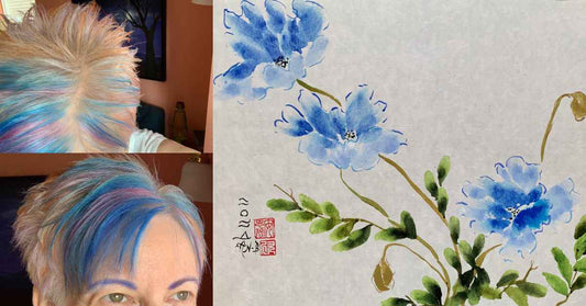 Blue Flowers, Blue Hair - Art Reception This Wednesday